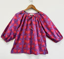Medallion Gather Cotton Top