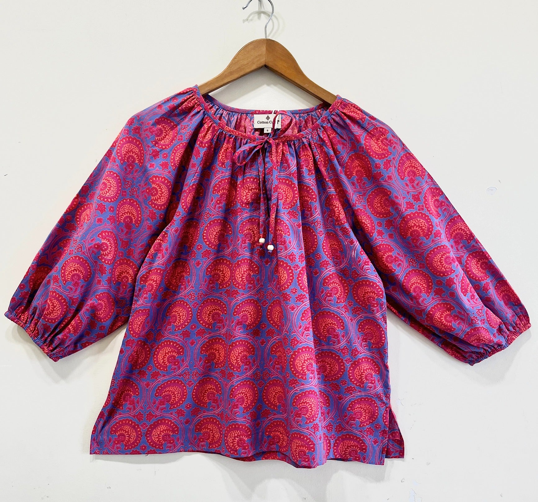 Medallion Gather Cotton Top