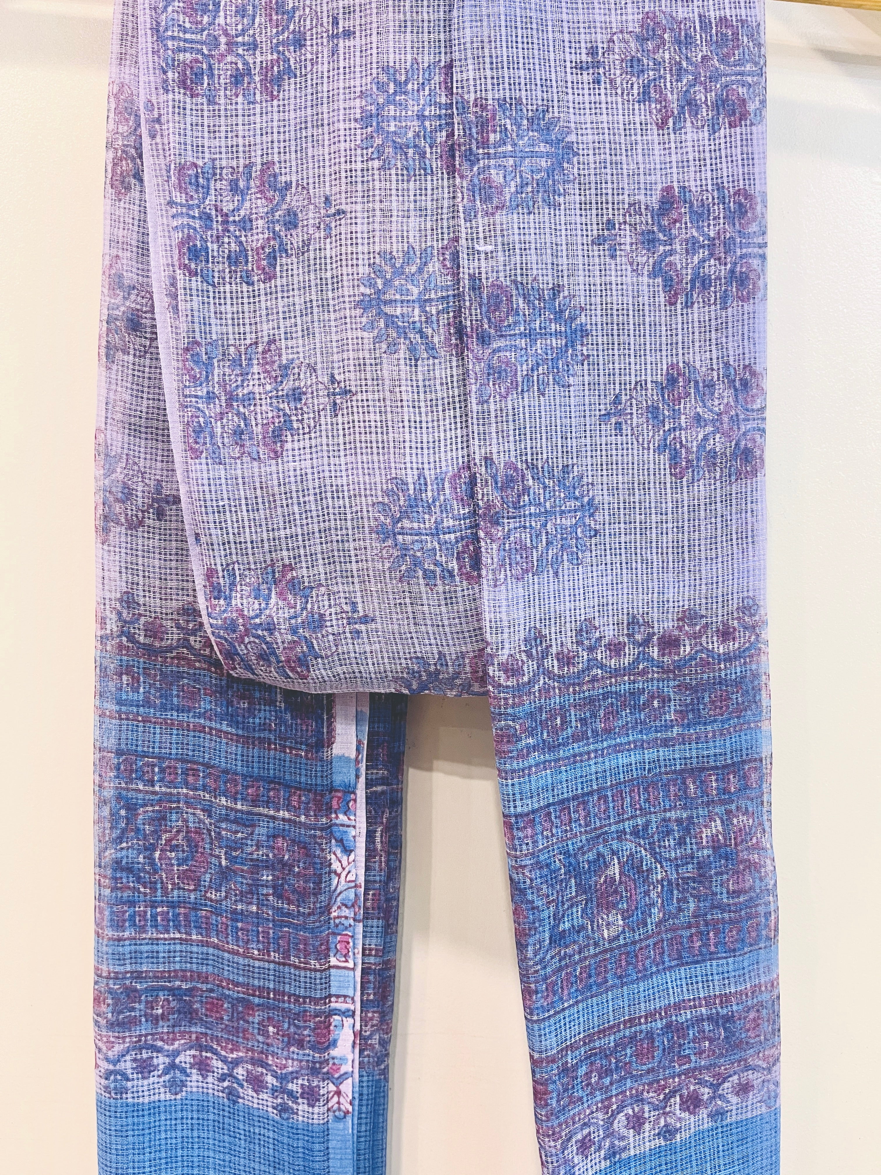 Block Printed Kota Doria Dupatta