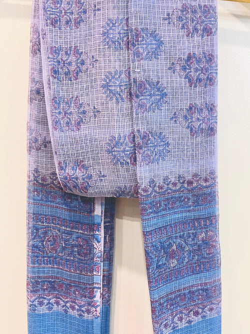 Block Printed Kota Doria Dupatta