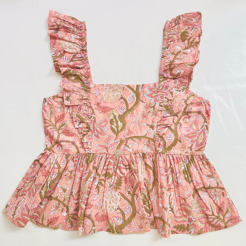 Block Printed Cotton Short Top