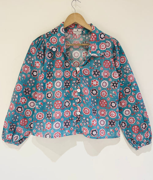 Women’s Cotton Block Printed Short Top