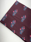 Cotton Satin Block Printed Fabric