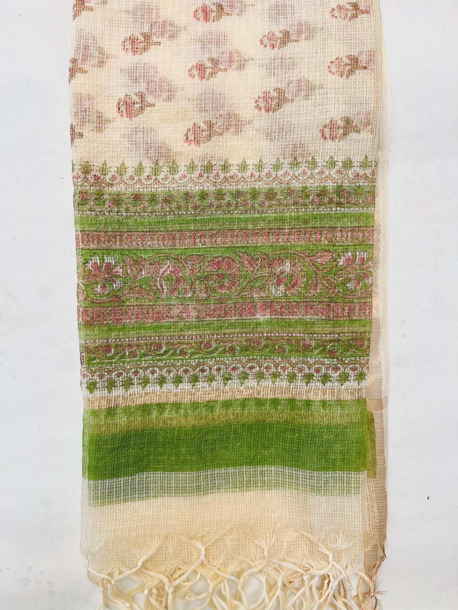 Block Printed Kota Doria Dupatta