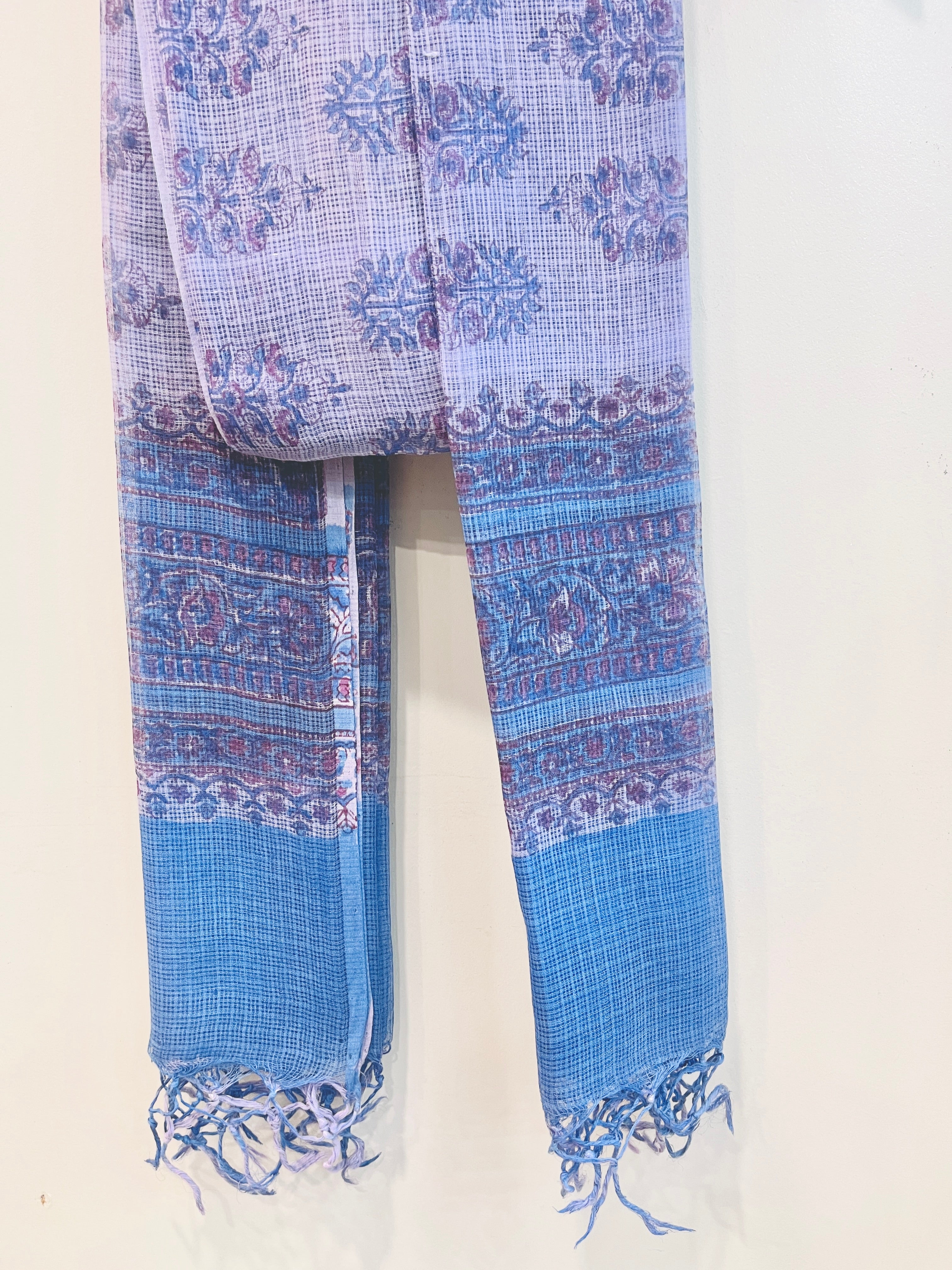 Block Printed Kota Doria Dupatta