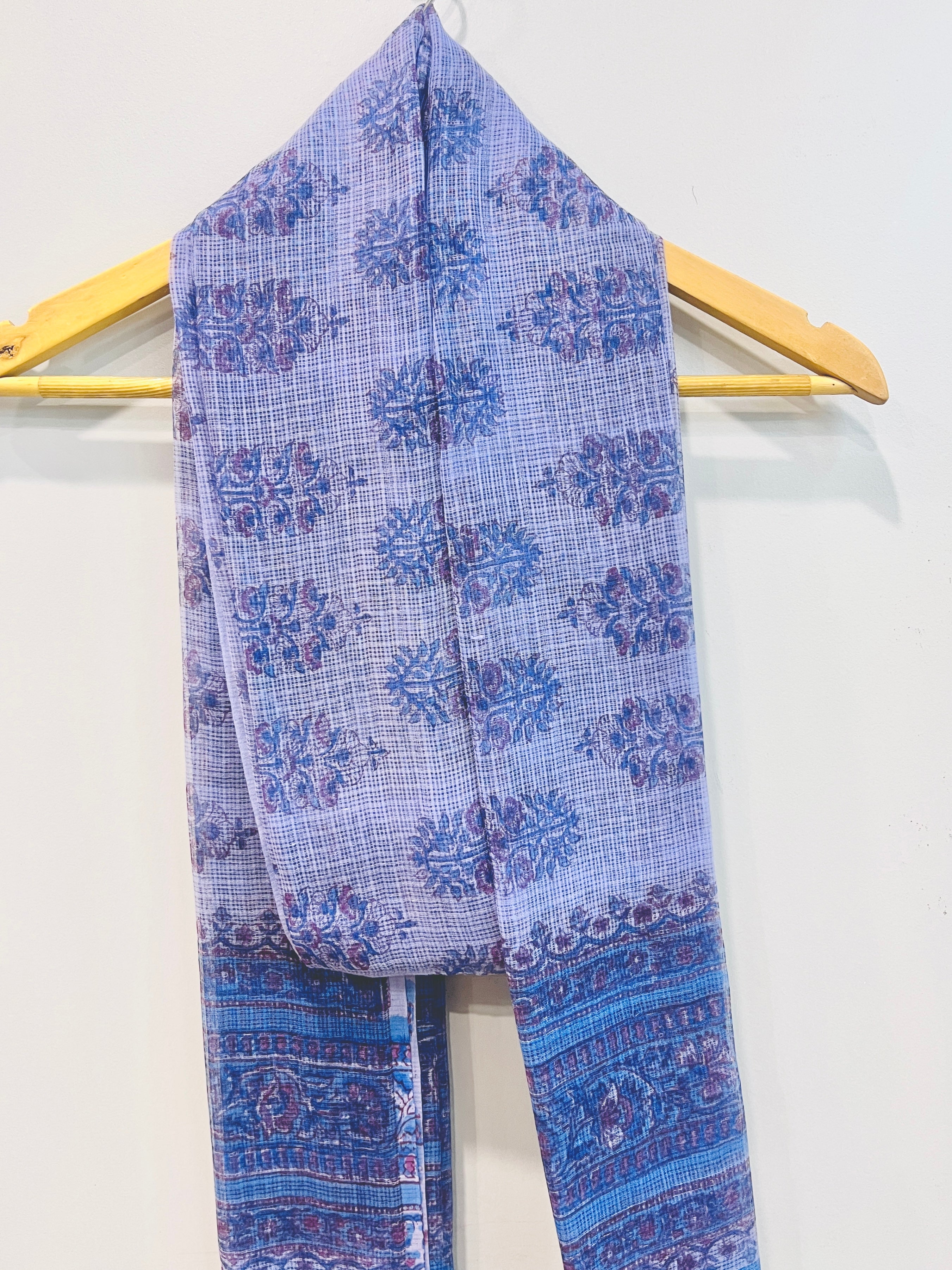 Block Printed Kota Doria Dupatta