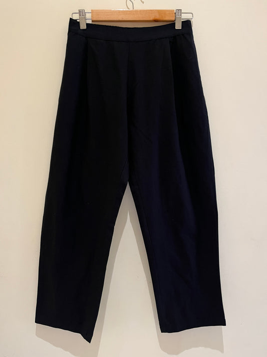 Black Narrow Leg Cotton Pants