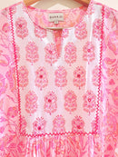 Blushing Floral Kurta Pant Set with Dupatta