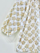 Golden Posy Gather Cotton Top