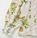 Lace Block Printed Cotton Short Top