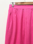 Pink Wide Leg Cotton Pants