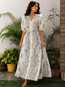 Serene Petals Chanderi Dress
