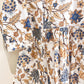 Navy Petal Printed Cotton Kurta