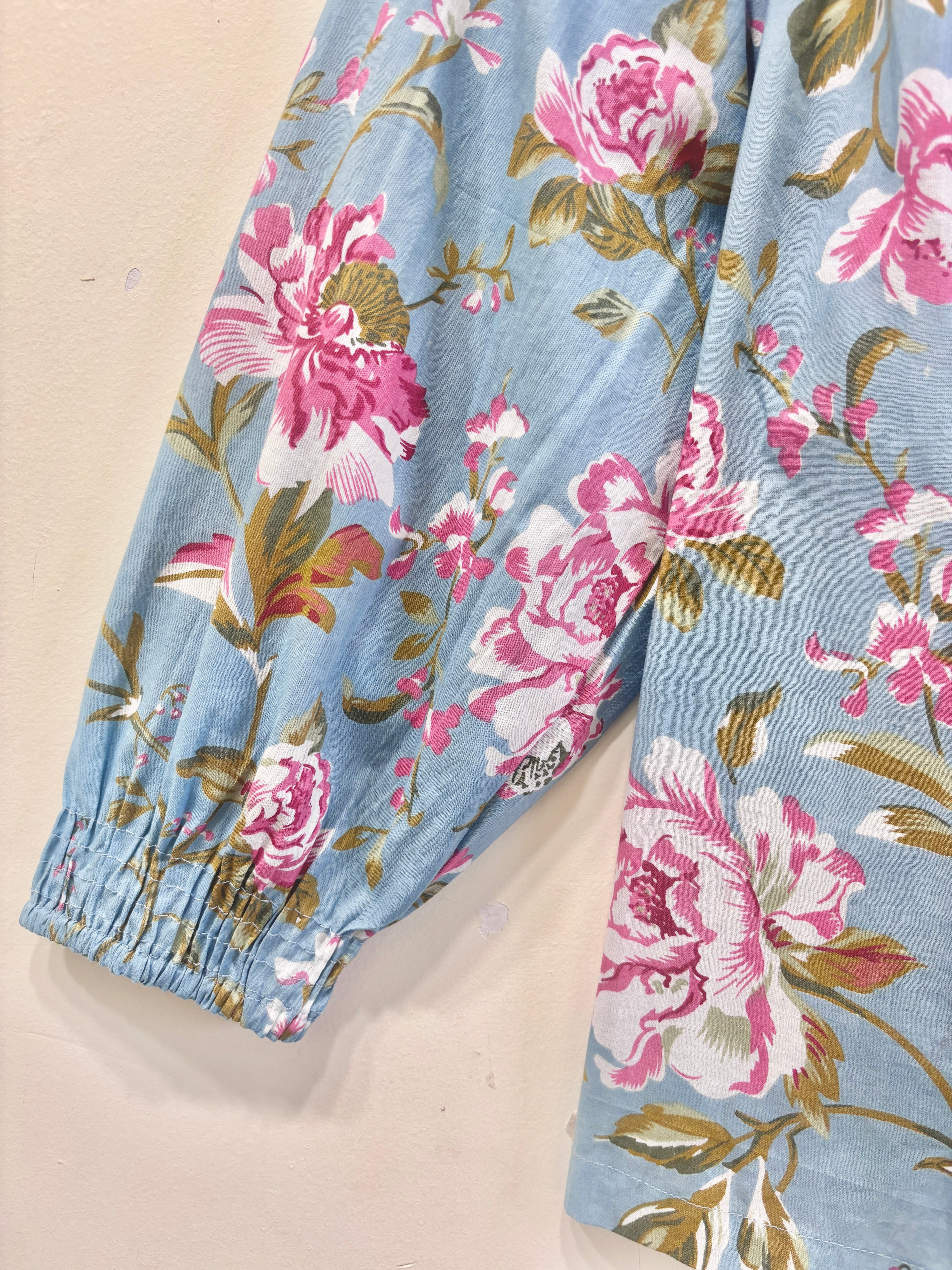 Block Printed Cotton Short Top