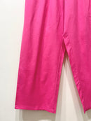 Pink Wide Leg Cotton Pants