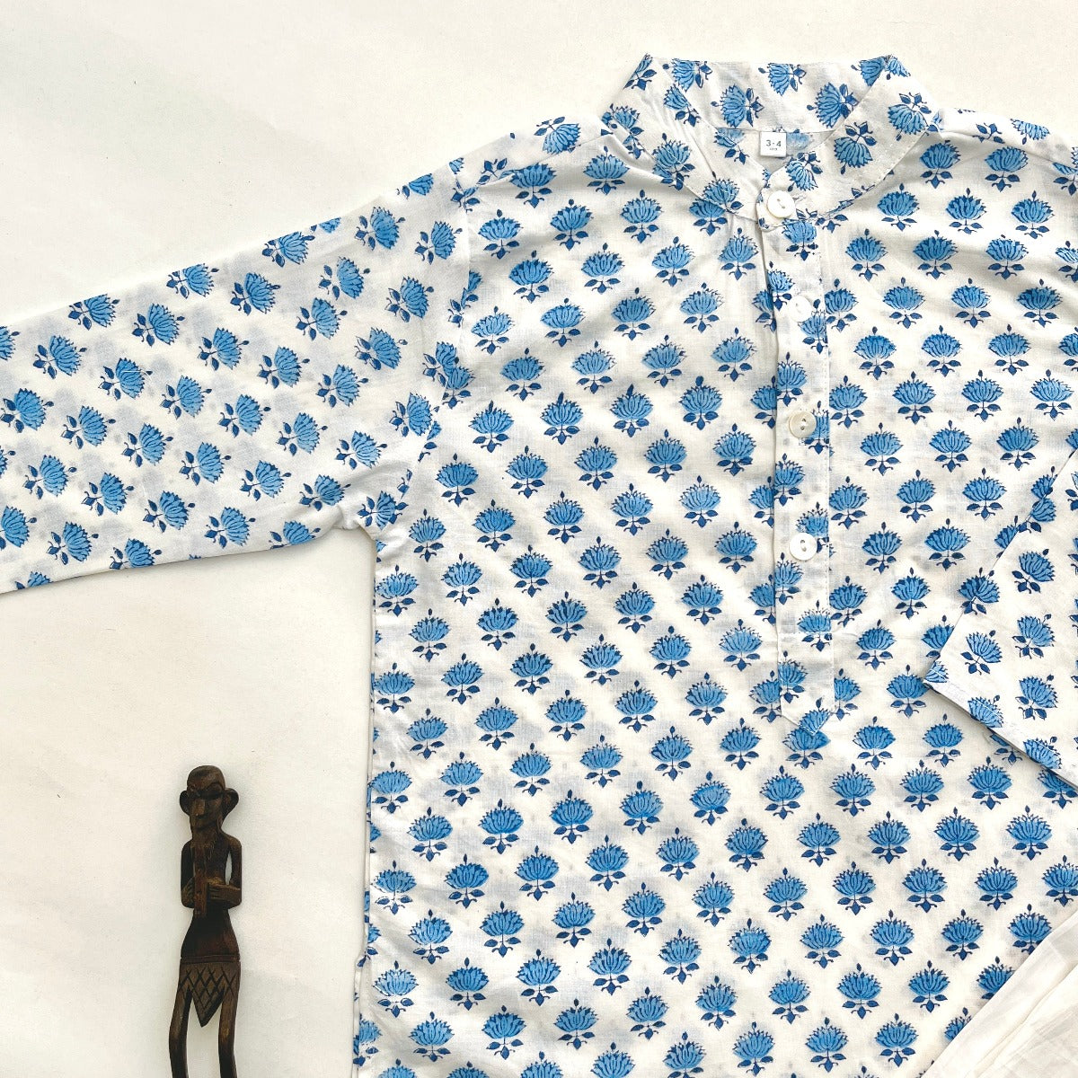 Boys Kurta with White Pants (0–8 Years)