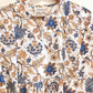Navy Petal Printed Cotton Kurta