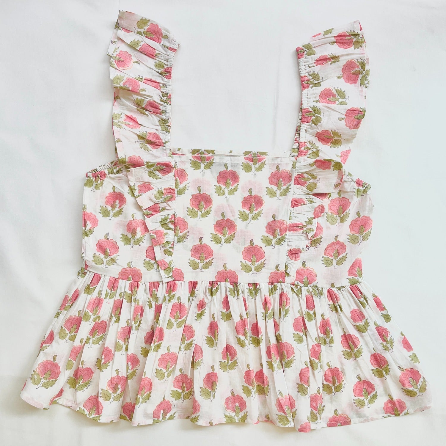 Daisy Meadow Peplum Short Top