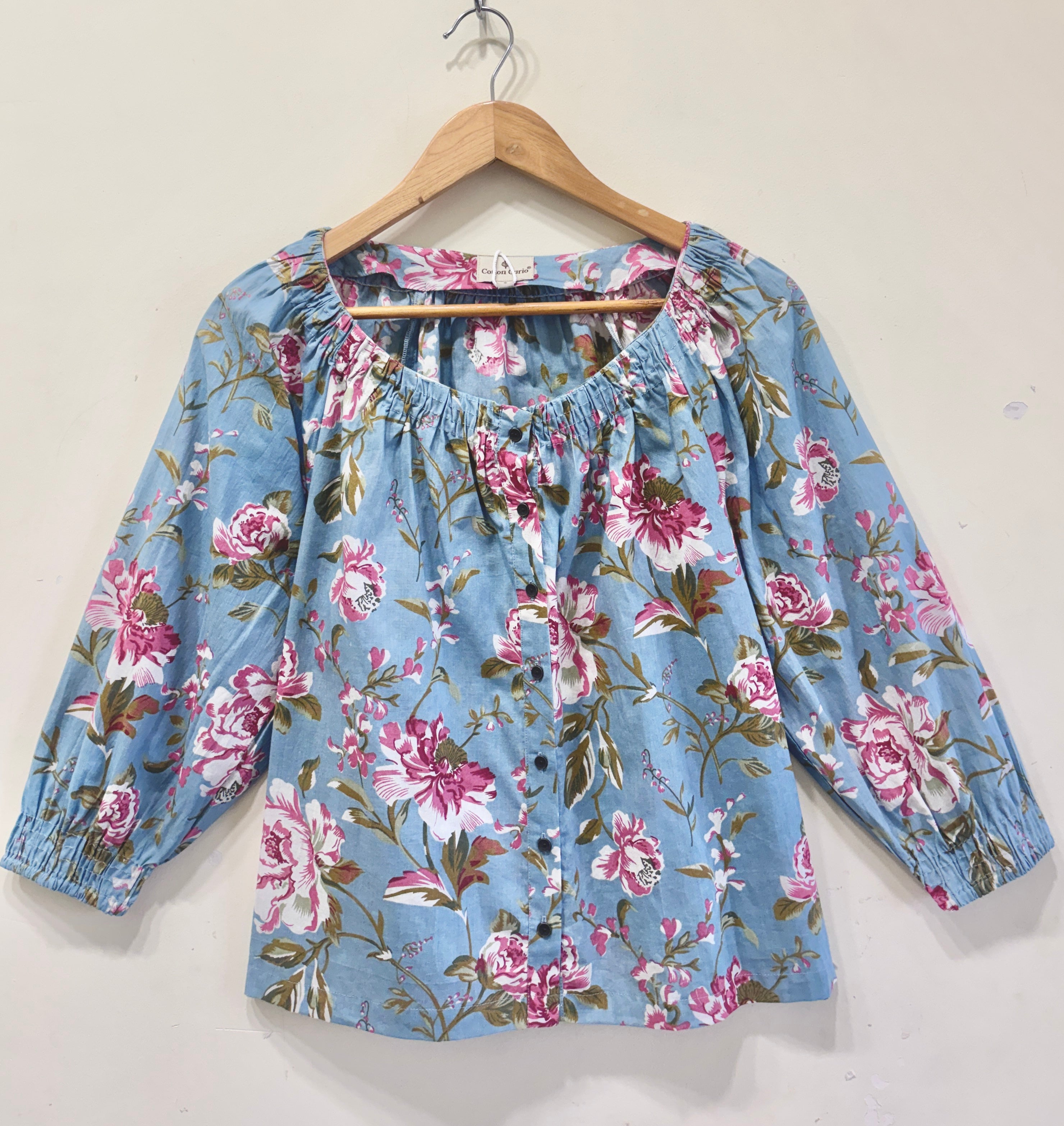 Block Printed Cotton Short Top