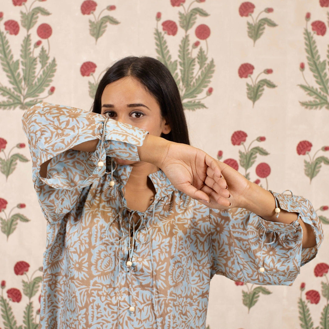 Eris Habotai Silk Co-ord Set, Riverbed