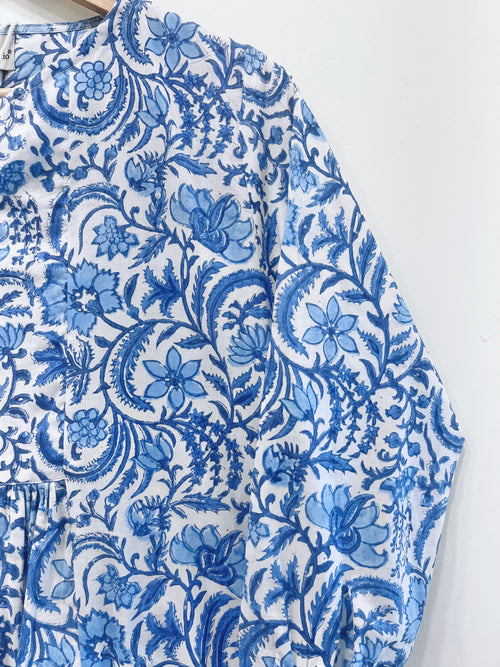 Block Printed Cotton Short Top