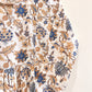 Navy Petal Printed Cotton Kurta