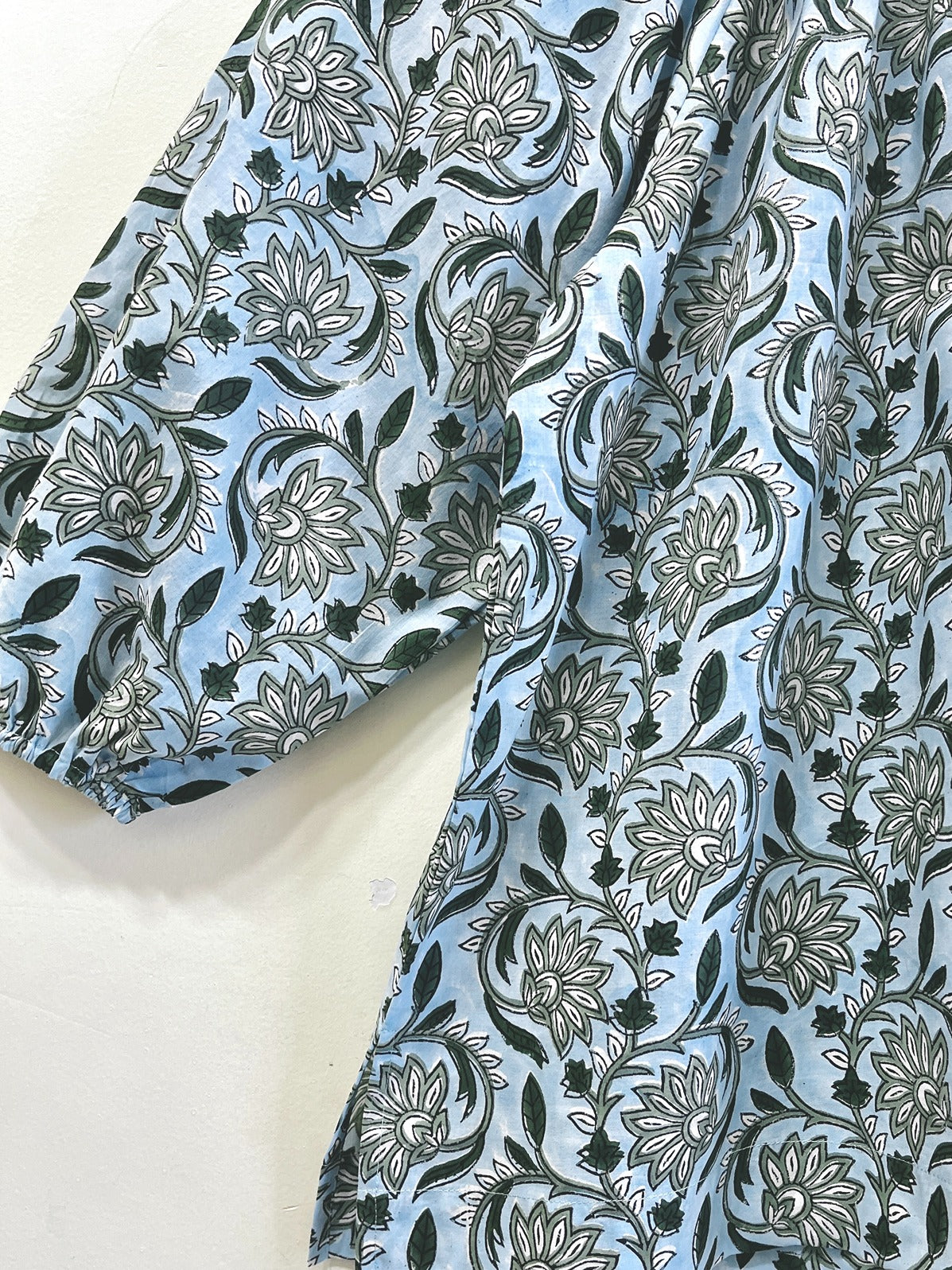Indigo Garden Gather Cotton Top