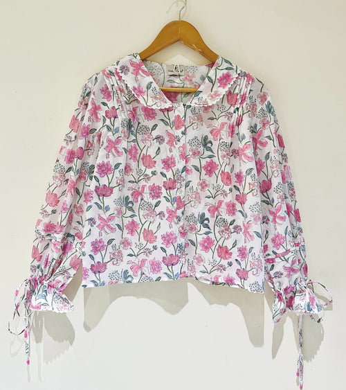Rosétte Lace Cotton Short Top