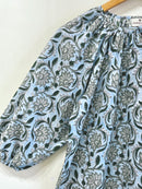 Indigo Garden Gather Cotton Top