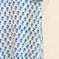 Blue Buti Block  Printed Cotton Satin Kurta