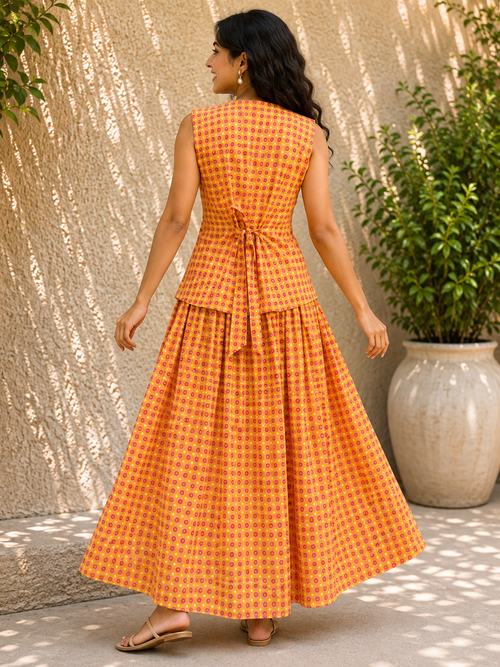 Saffron Sunset Cotton Vest