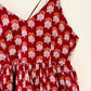Royal Red Block Printed Cotton Cami Top