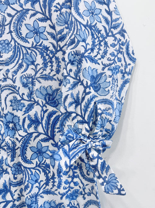 Block Printed Cotton Short Top