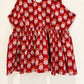Royal Red Block Printed Cotton Cami Top