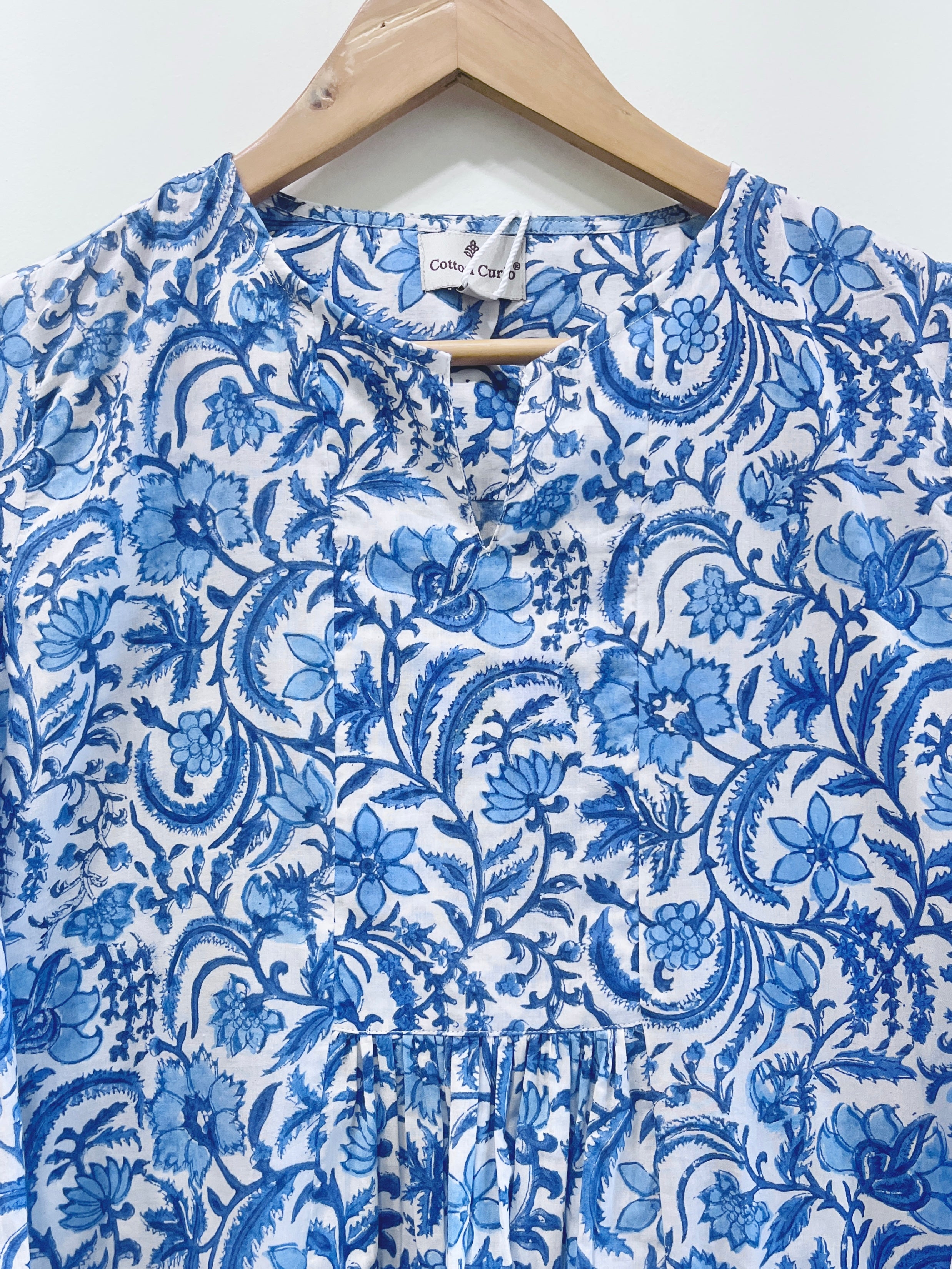 Block Printed Cotton Short Top