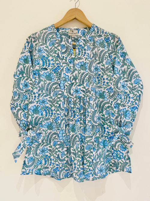 Block Printed Cotton Short Top