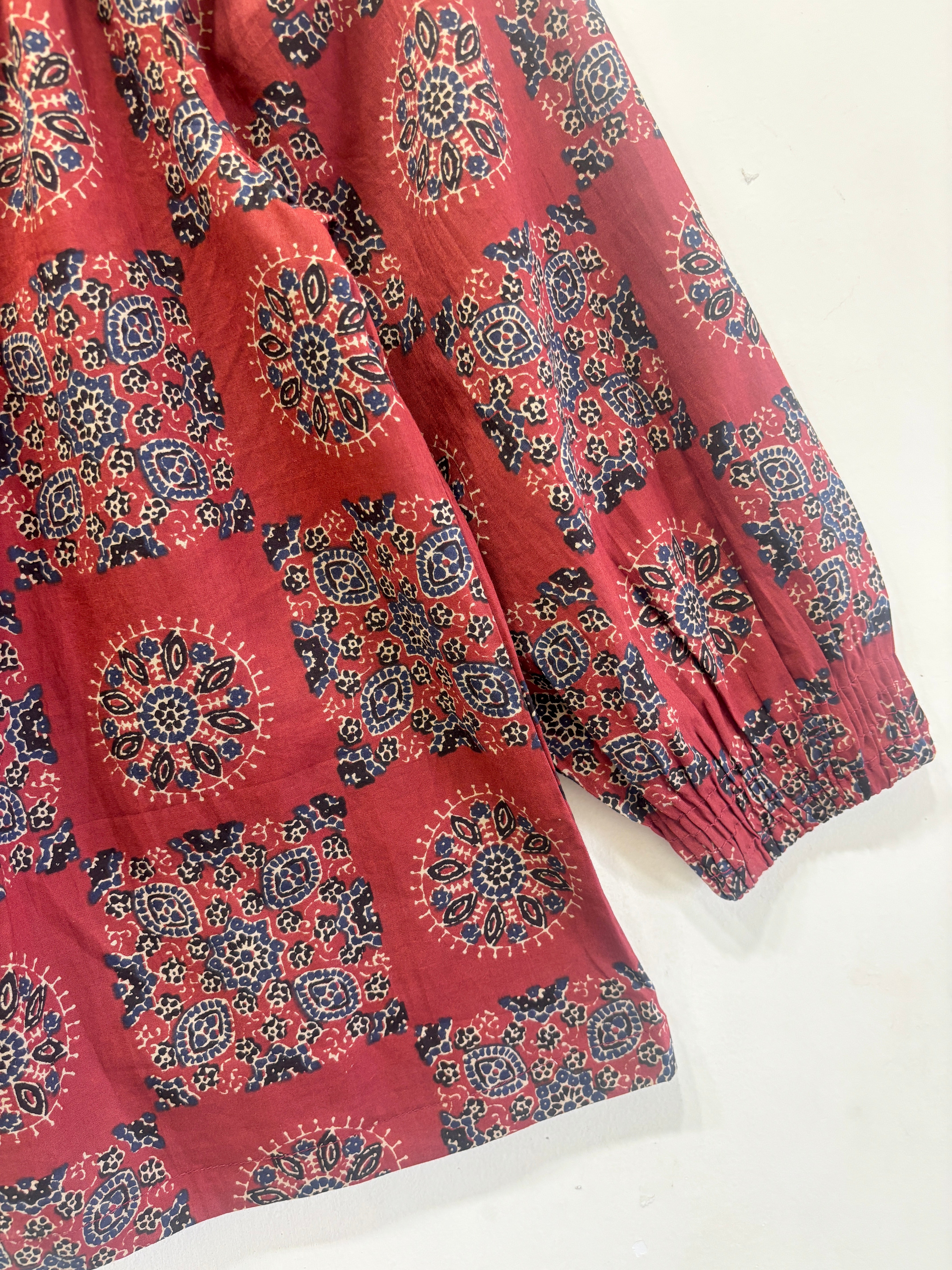 Ajrakh Cotton Short Top