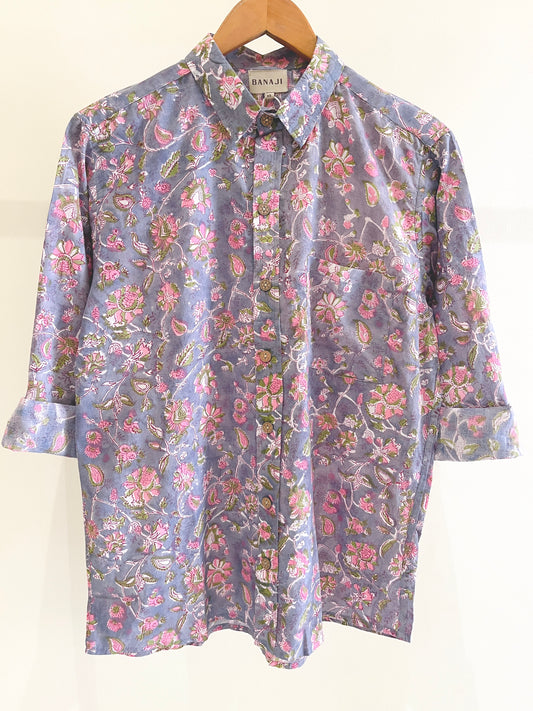 COTTON BLOCK PRINTED FULL SLEEVE SHIRT