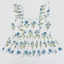 Sky Bloom Ruffle Short Top