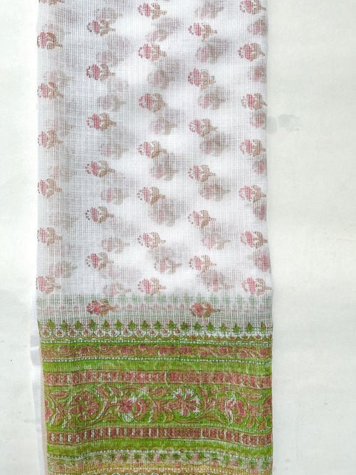 Block Printed Kota Doria Dupatta