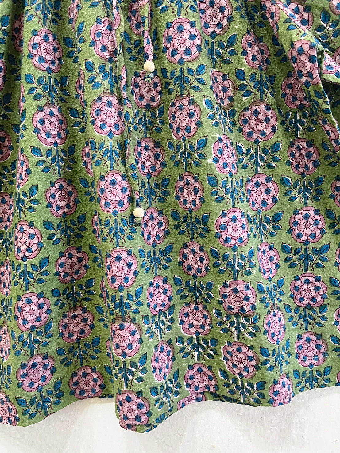Rosette Garden Gather Cotton Top