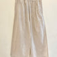 Ivory Cream Wide Leg Cotton Pants