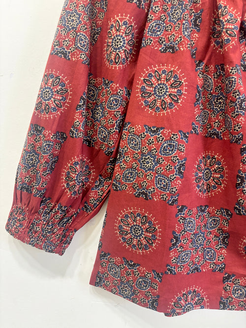 Ajrakh Cotton Short Top