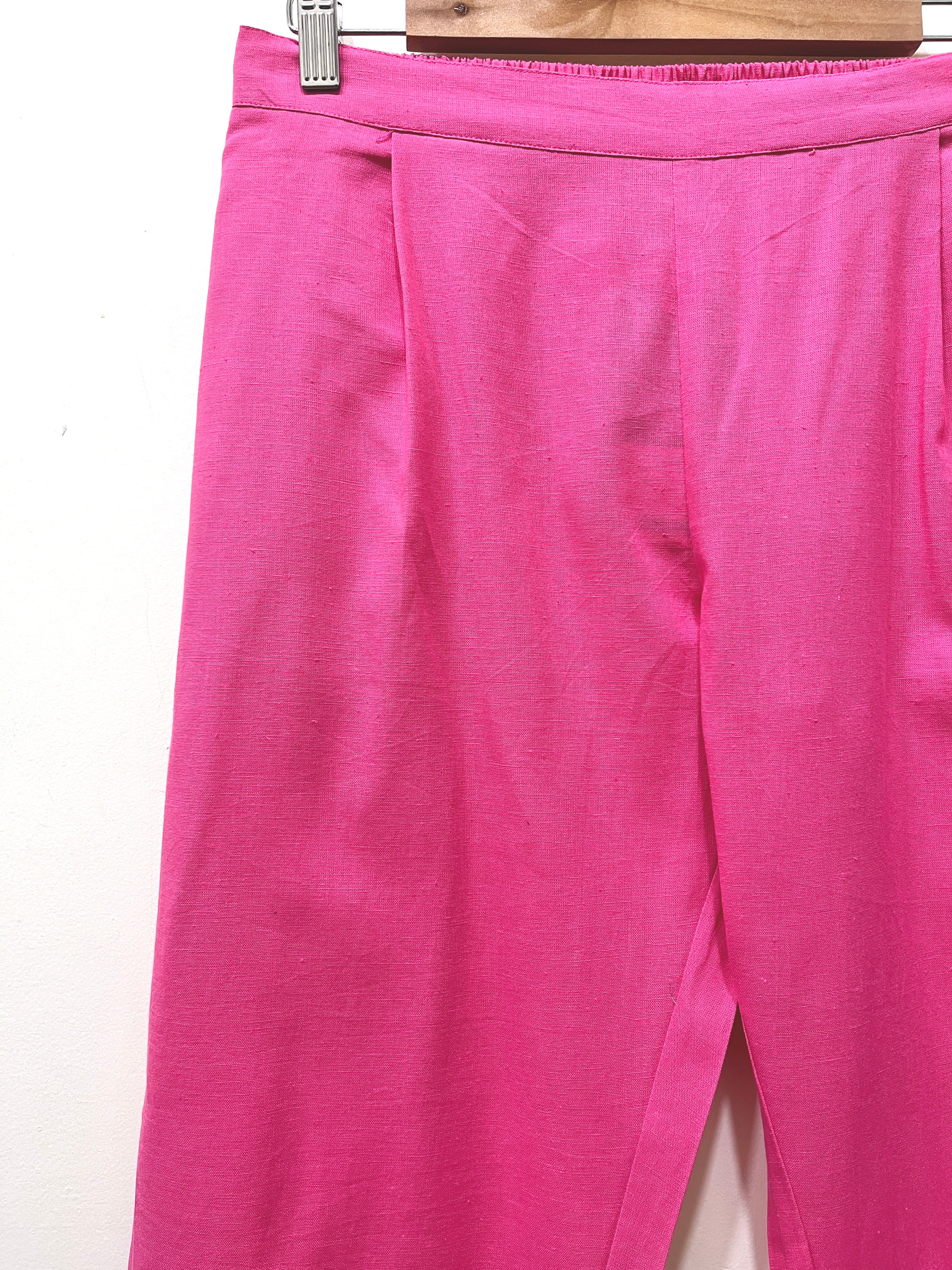 Pink Narrow Leg Cotton Pants