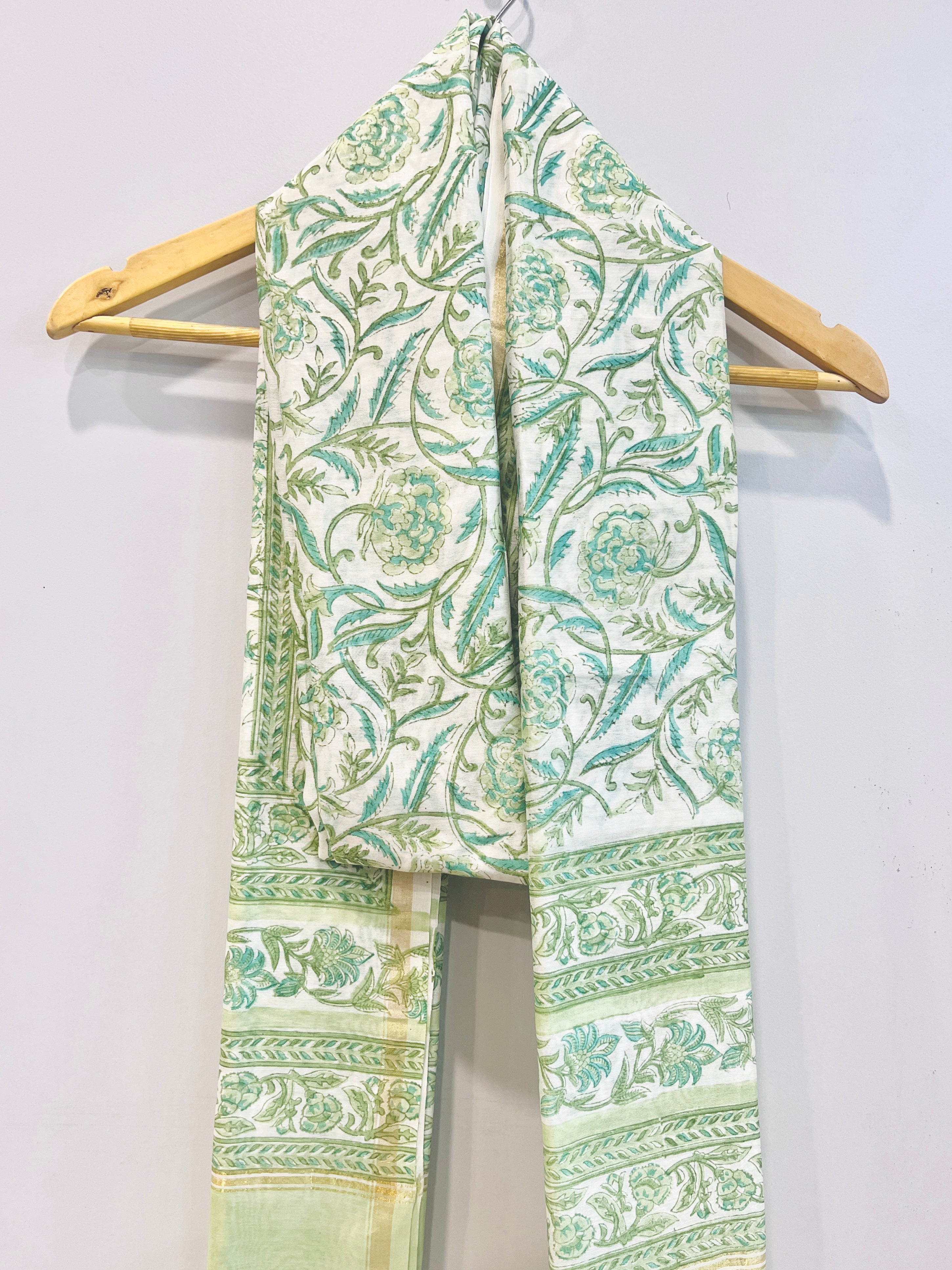 Block Printed Chanderi Dupatta
