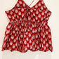 Royal Red Block Printed Cotton Cami Top