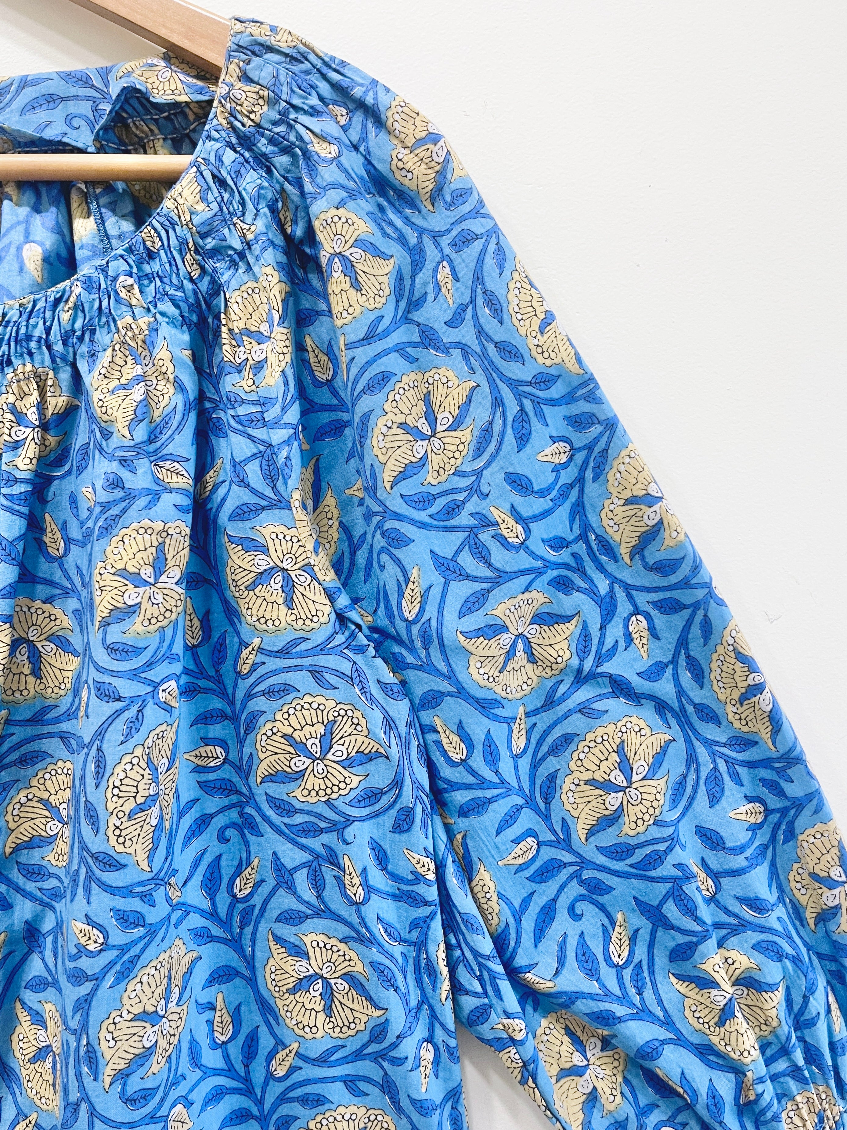 Block Printed Cotton Short Top