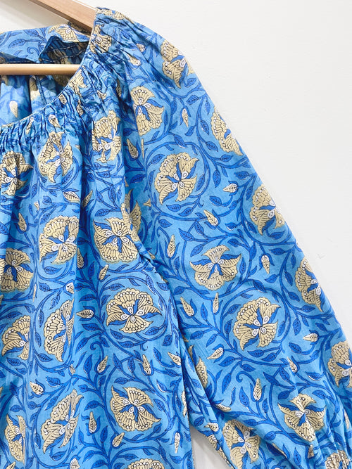 Block Printed Cotton Short Top