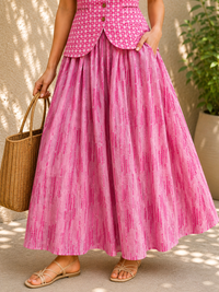 British Rose Cotton Skirt