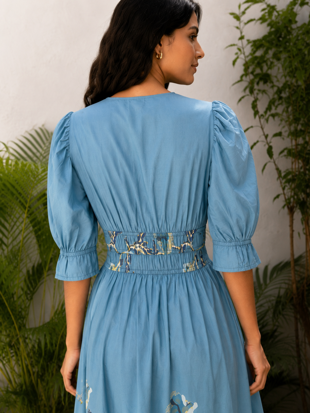 Duck Blue cotton silk